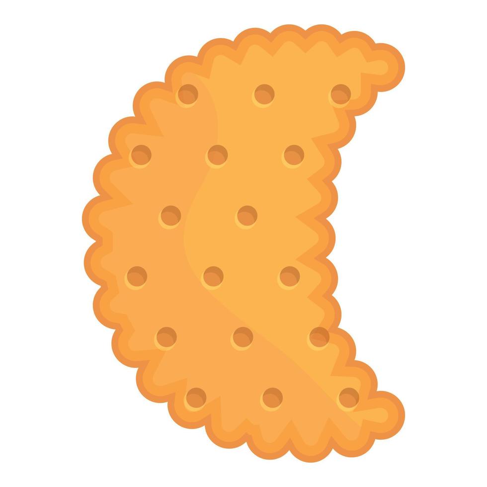 Moon cracker icon cartoon vector. Cookie food vector