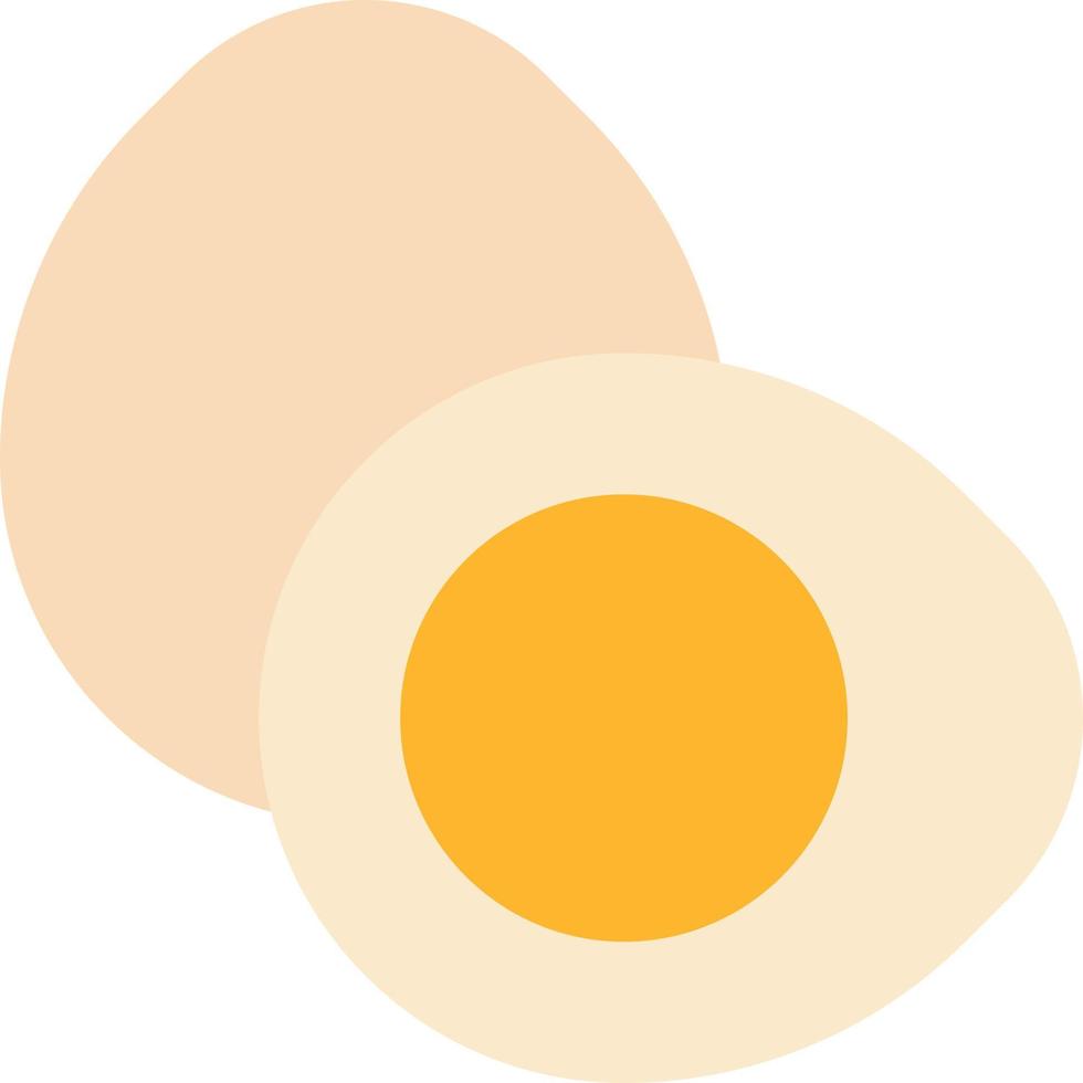 boiled egg food - flat icon vector