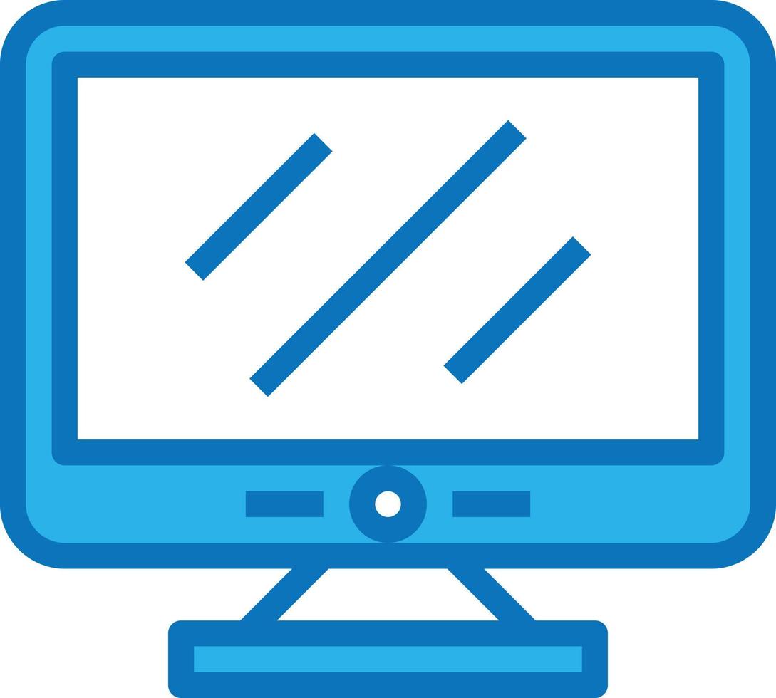 display screen resolution computer accessory - blue icon vector