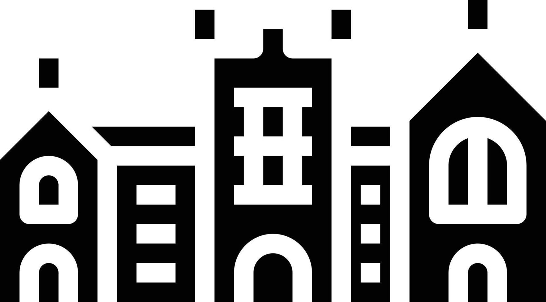 university castle school study building - solid icon vector