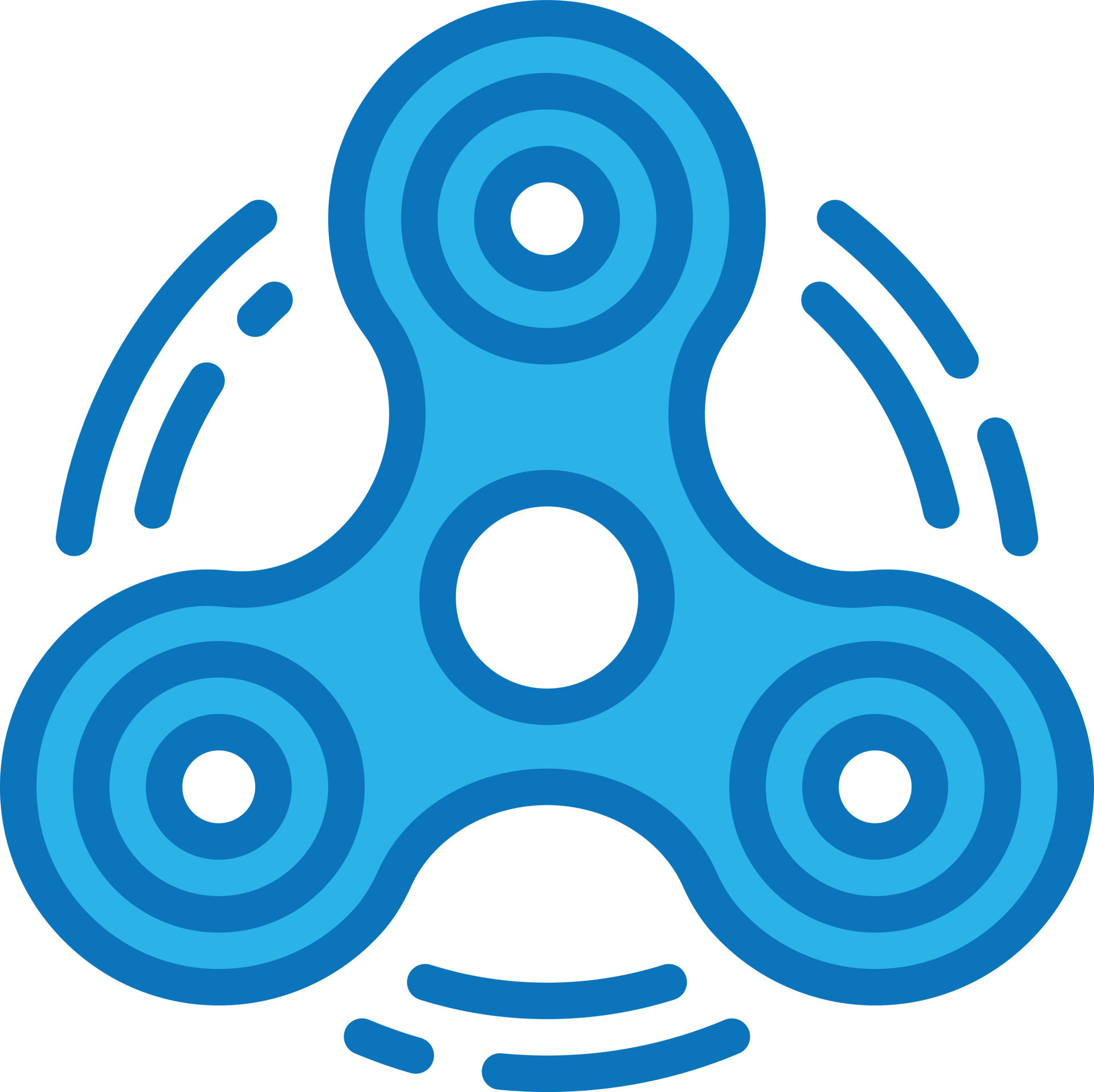 spinner toy fidget kid entertainment blue icon 14365296 Vector Art at