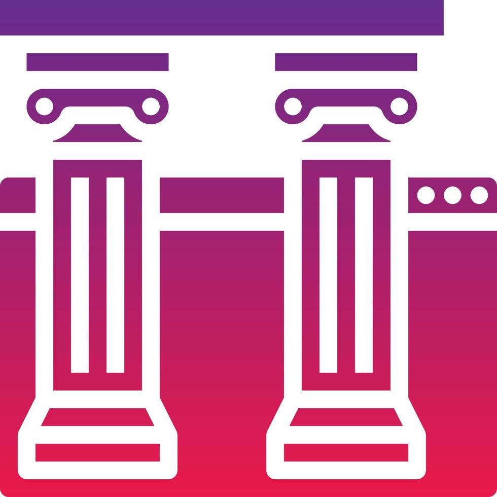architecture website structure ancient seo - solid gradient icon vector