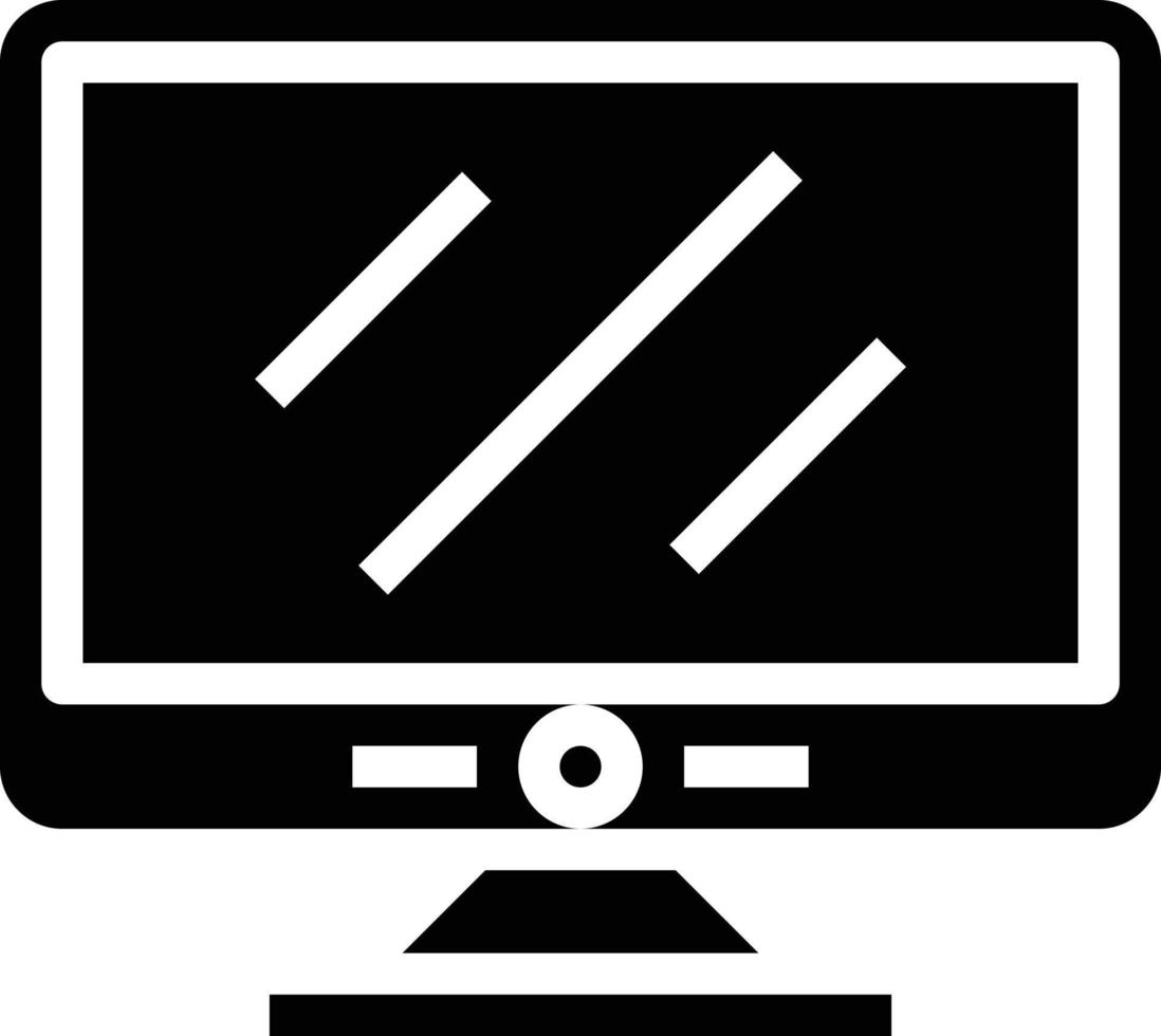 accesorio de computadora de resolución de pantalla de visualización - icono sólido vector