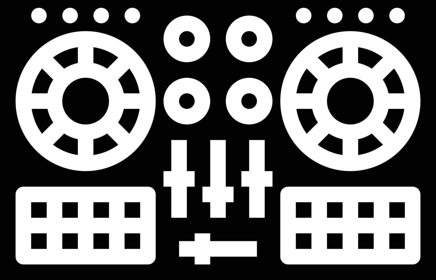 dj controller music musical instrument - solid icon vector