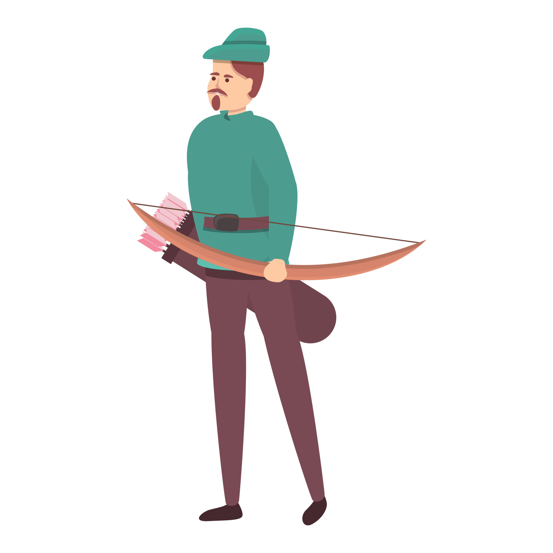 Medieval archer icon cartoon vector. Archery character 14365377 Vector
