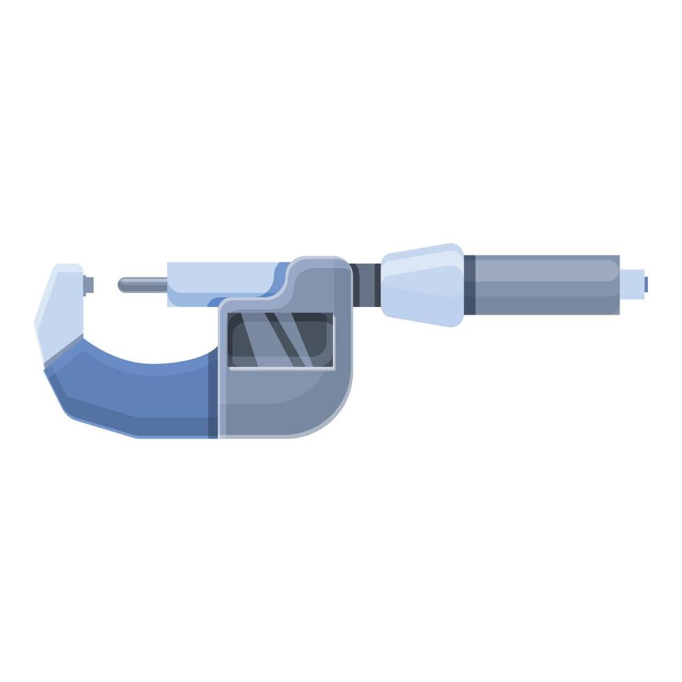 Digital micrometer scale icon, cartoon style vector