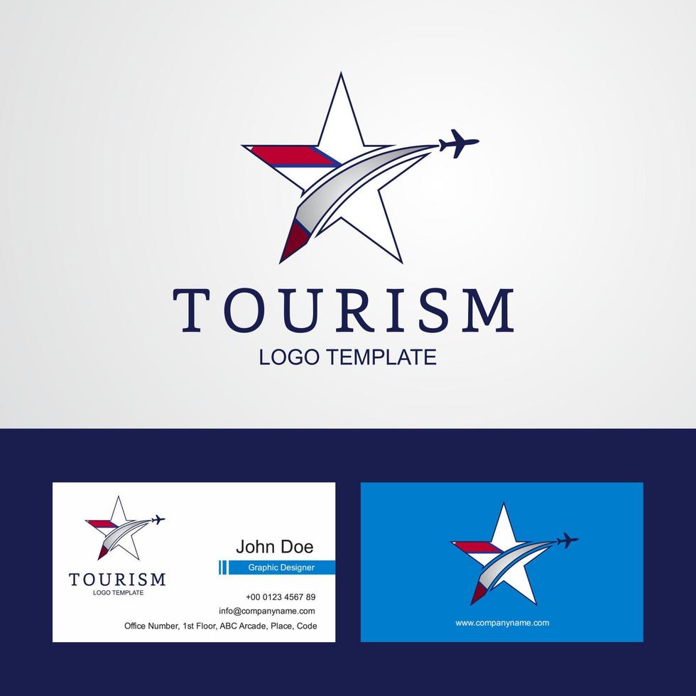 logotipo de estrella creativa de bandera de nepal de viaje y diseño de tarjeta de visita vector