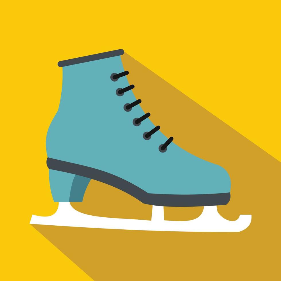 Ice skate icon, flat style vector