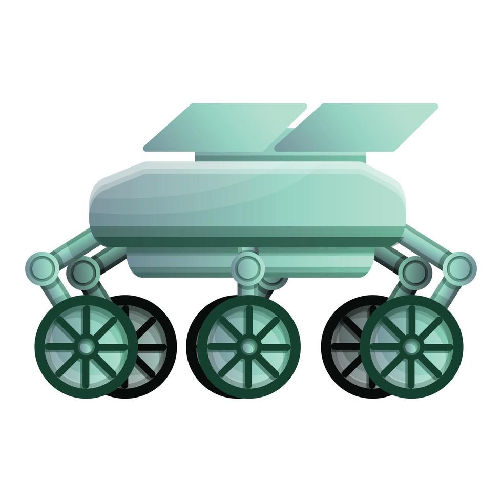 Moon rover icon, cartoon style vector