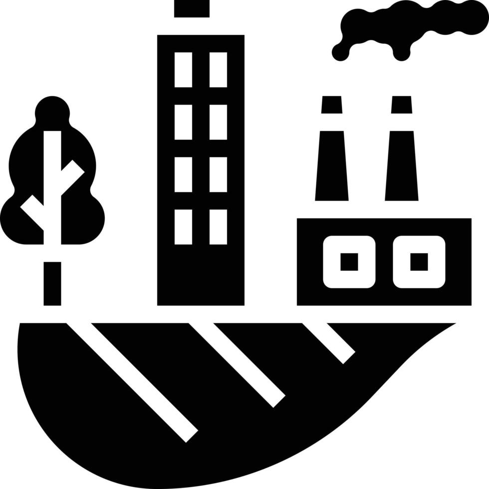 town ecology city wolrd save - solid icon vector