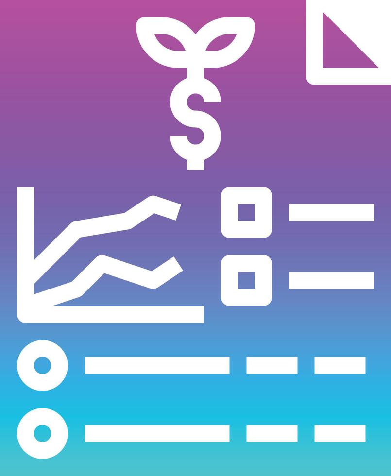 plan investment statistic growth chart - gradient solid icon vector