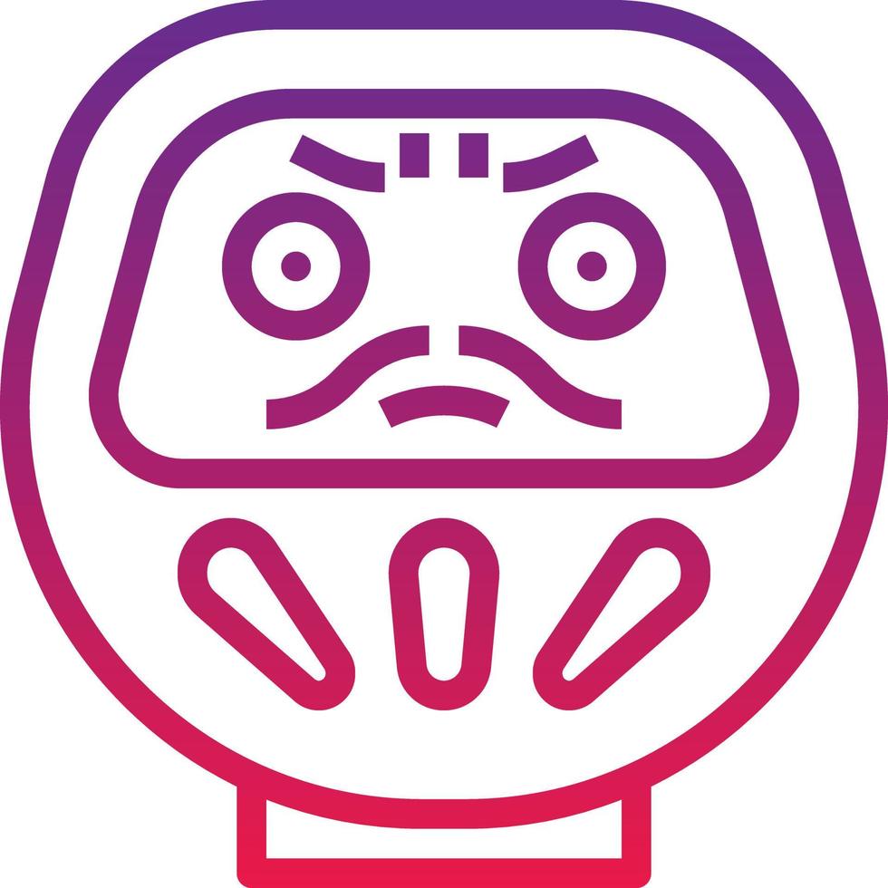 daruma doll japan japaneses - gradient icon vector