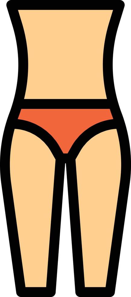 piel delgada bikini dieta nutrición - icono de contorno lleno vector