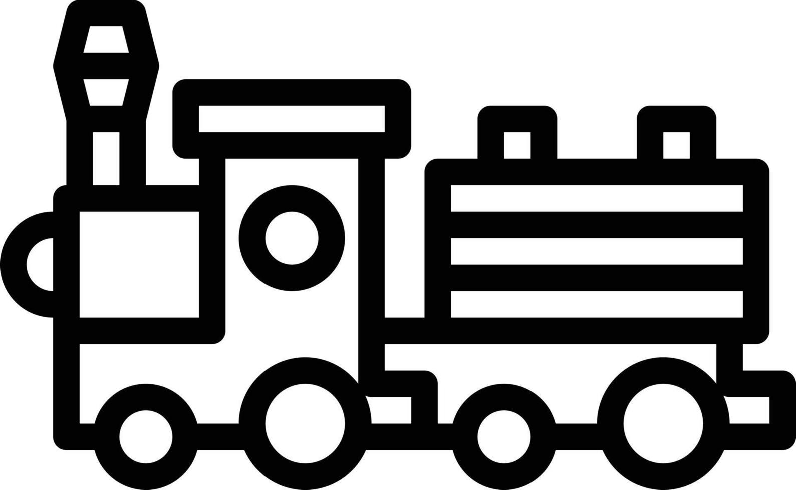 toy train wooden baby accessories - outline icon vector