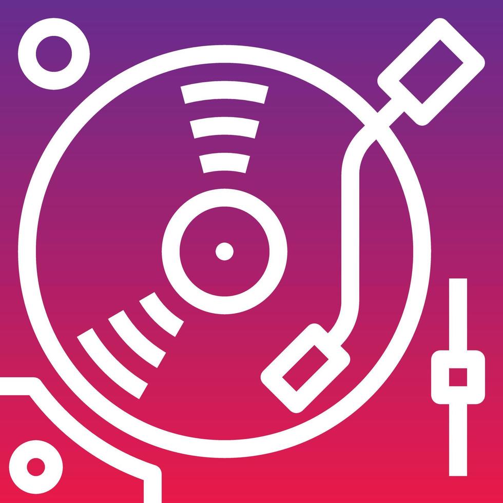 dj mixer music musical instrument - solid gradient icon vector