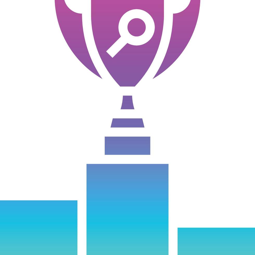 competitive ranking reward search seo - solid gradient icon vector