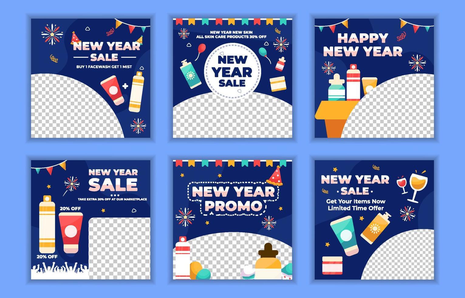 New Year Party Social Media vector