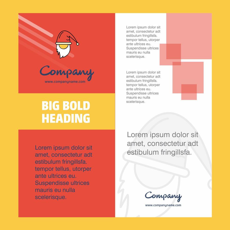 Santa clause Company Brochure Title Page Design Company profile annual report presentations leaflet Vector Background