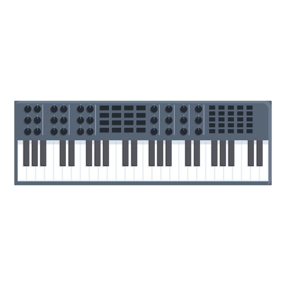 vector de dibujos animados de icono de sintetizador de música. piano