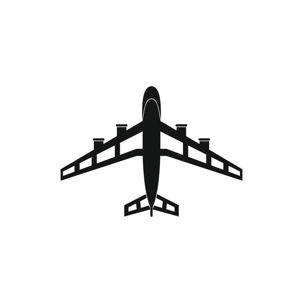 Military fighter jet icon, simple style vector