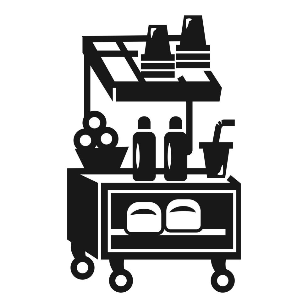Street food kiosk icon, simple style vector