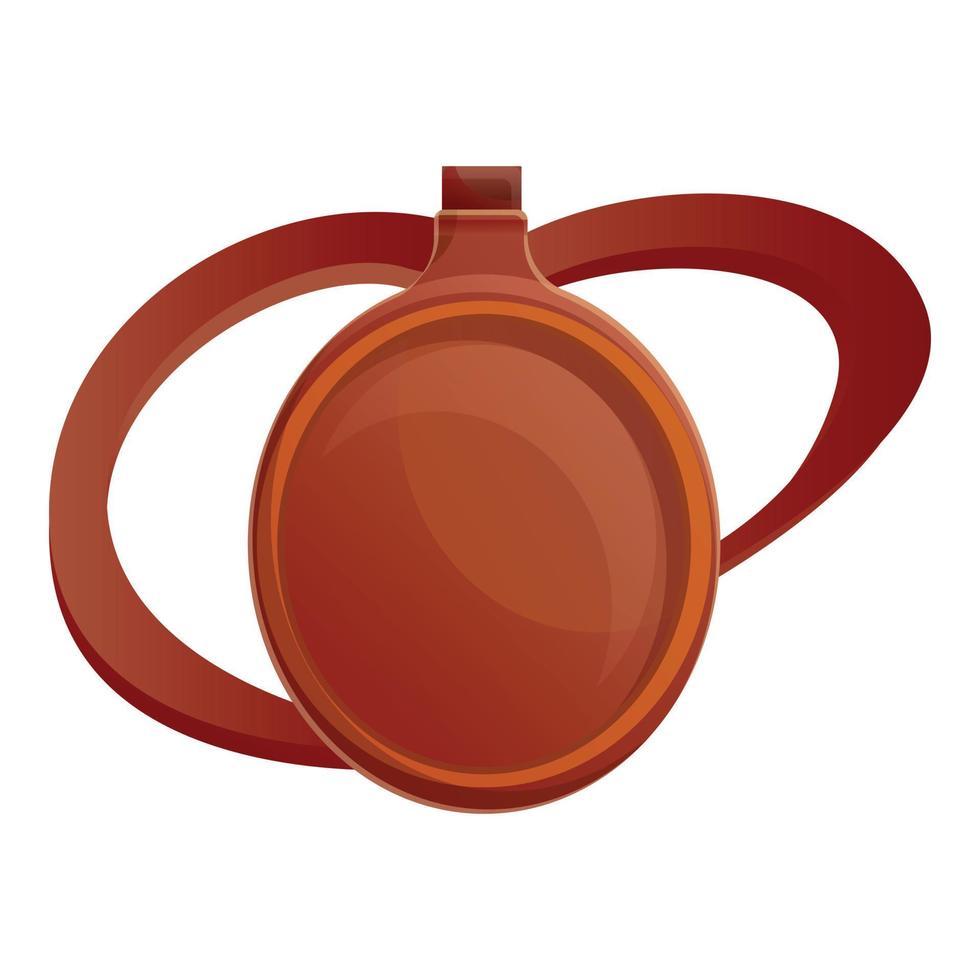Cowboy water bottle icon, cartoon style vector