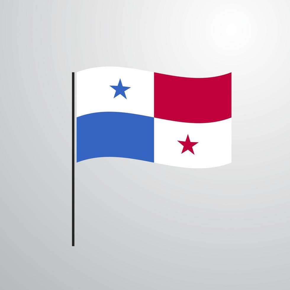 Panama waving Flag vector