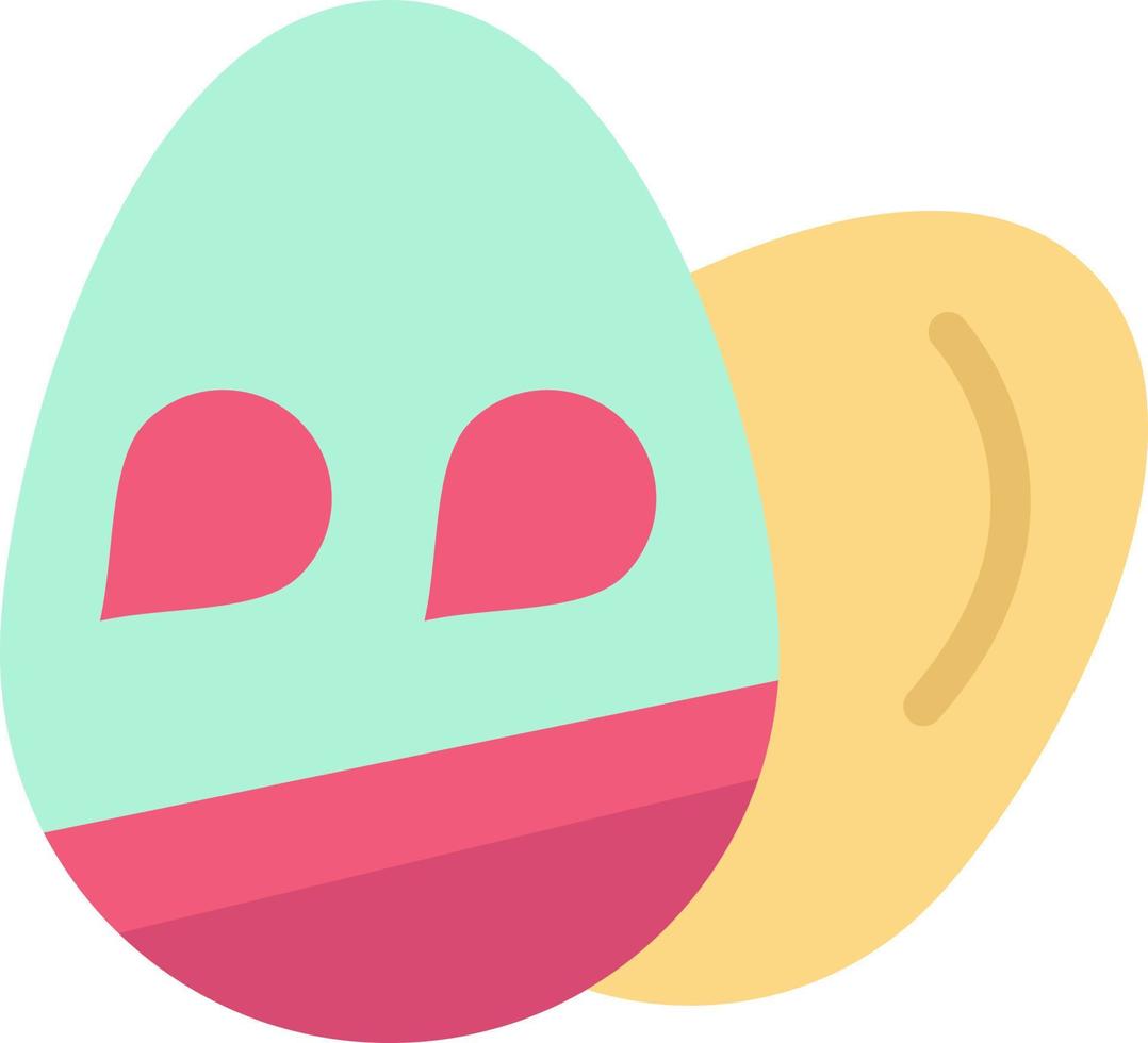 huevo pascua vacaciones plano color icono vector icono banner plantilla