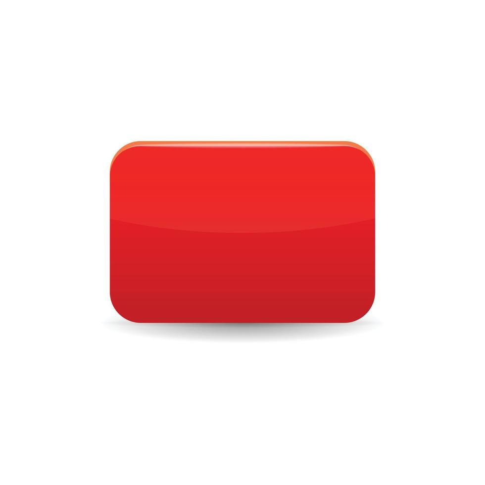 Red card icon, cartoon style vector