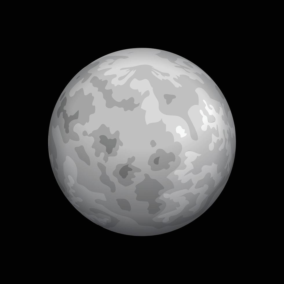 icono del planeta luna, estilo isométrico vector