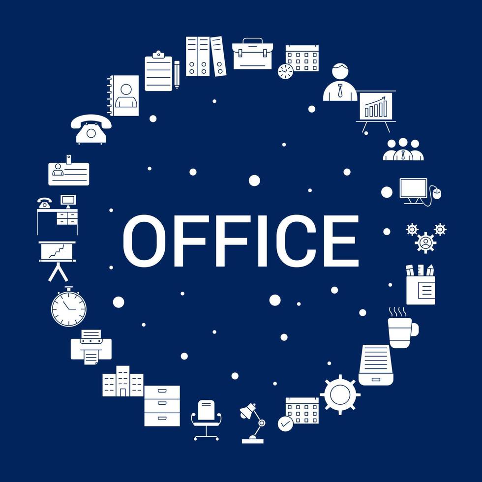 Creative Office icon Background vector