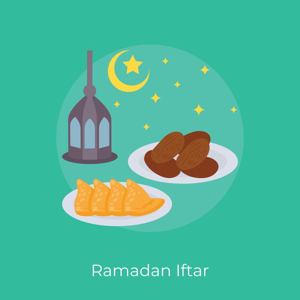 tredy ramadán iftar vector