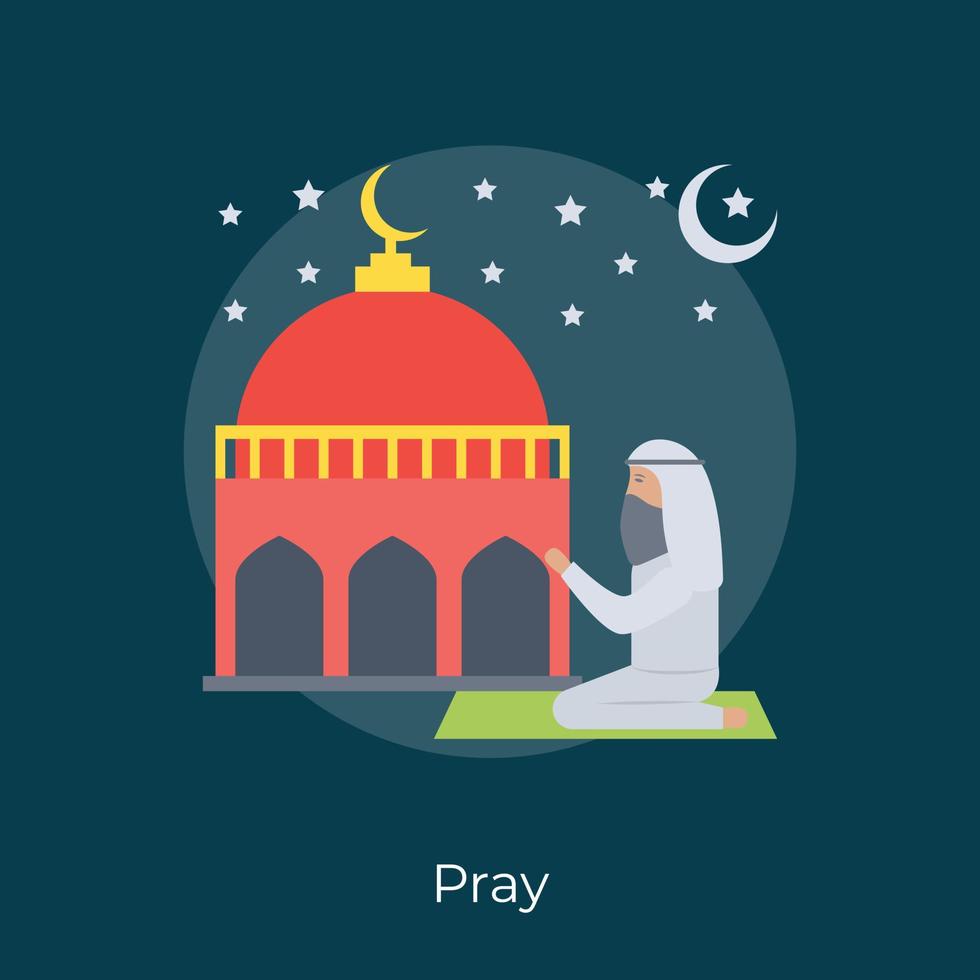 Trendy Muslim Pray vector