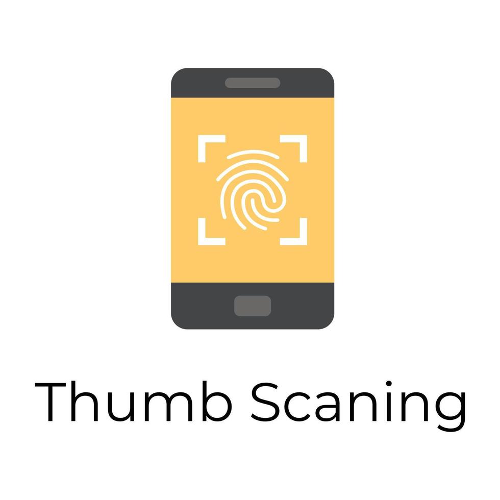 Trendy Fingerprint Scanning vector