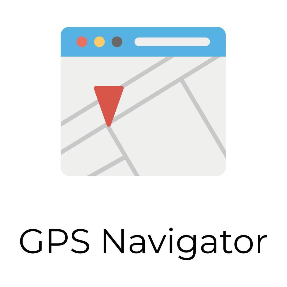 Trendy GPS Navigator vector