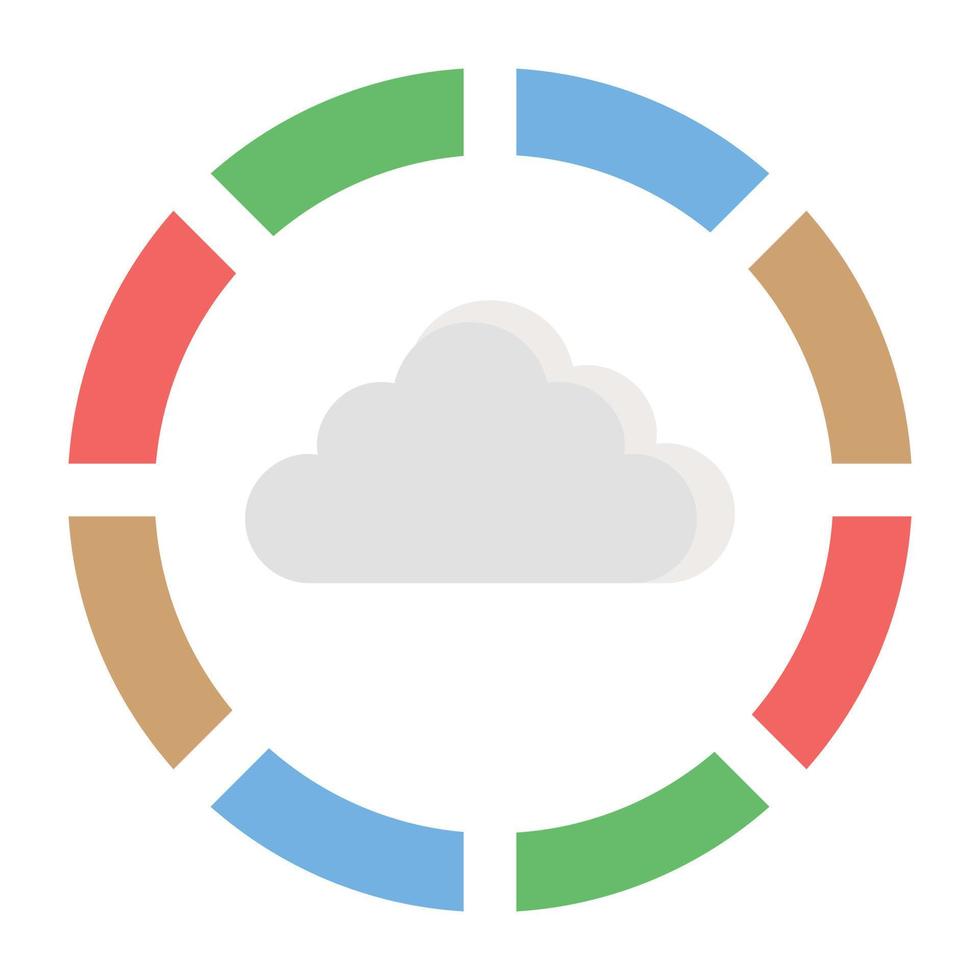 Trendy Cloud Data vector