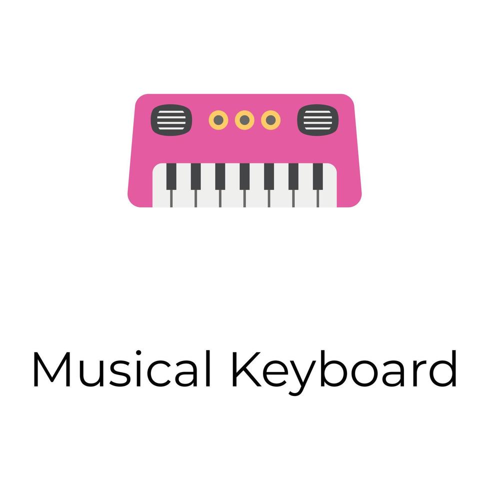 teclado musical de moda vector