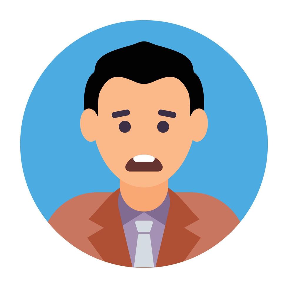 Trendy Sad Businessman vector
