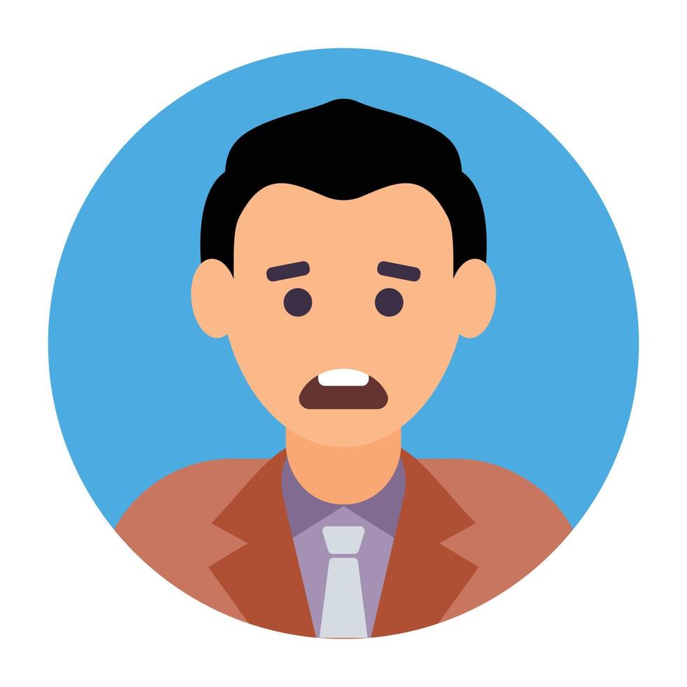 Trendy Sad Businessman vector