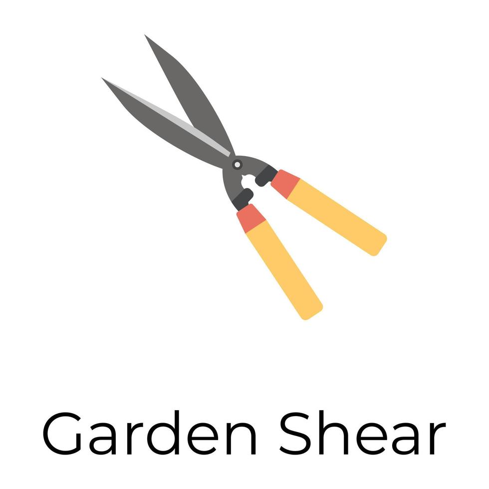 Trendy Garden Shear vector