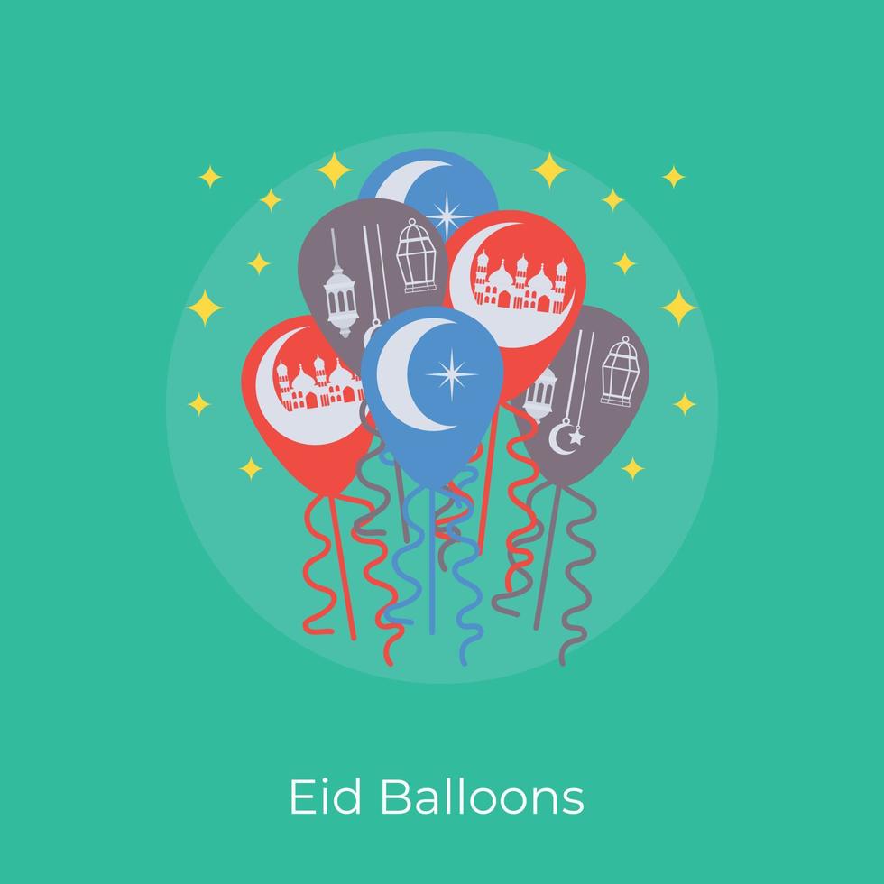 Trendy Eid Balloons vector