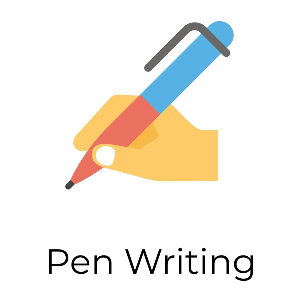 Trendy Pen Writing vector