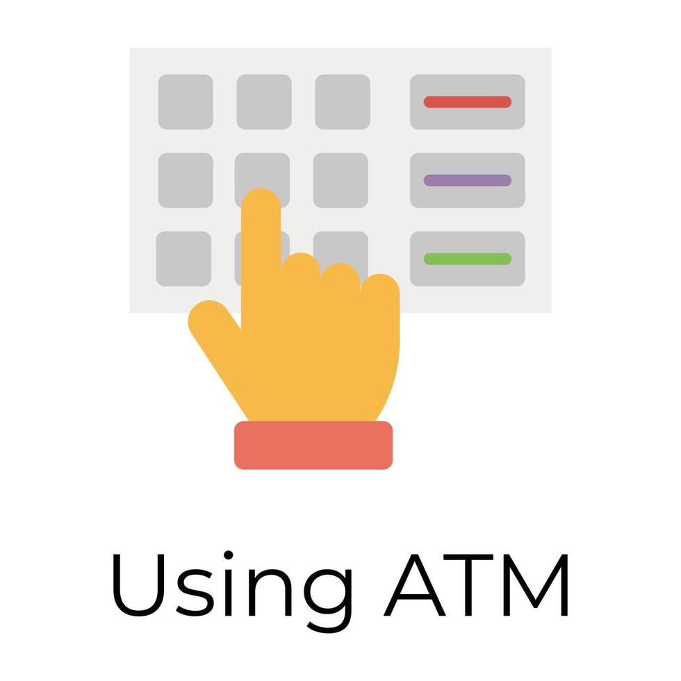 Trendy Atm Concepts vector