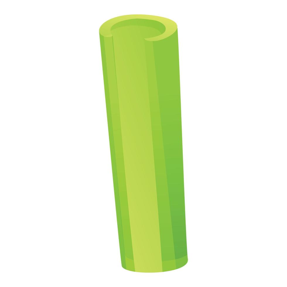 Celery tube icon, cartoon style vector