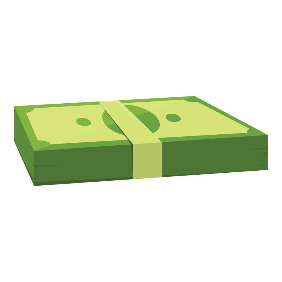 icono de pago en efectivo bancario, estilo de dibujos animados vector