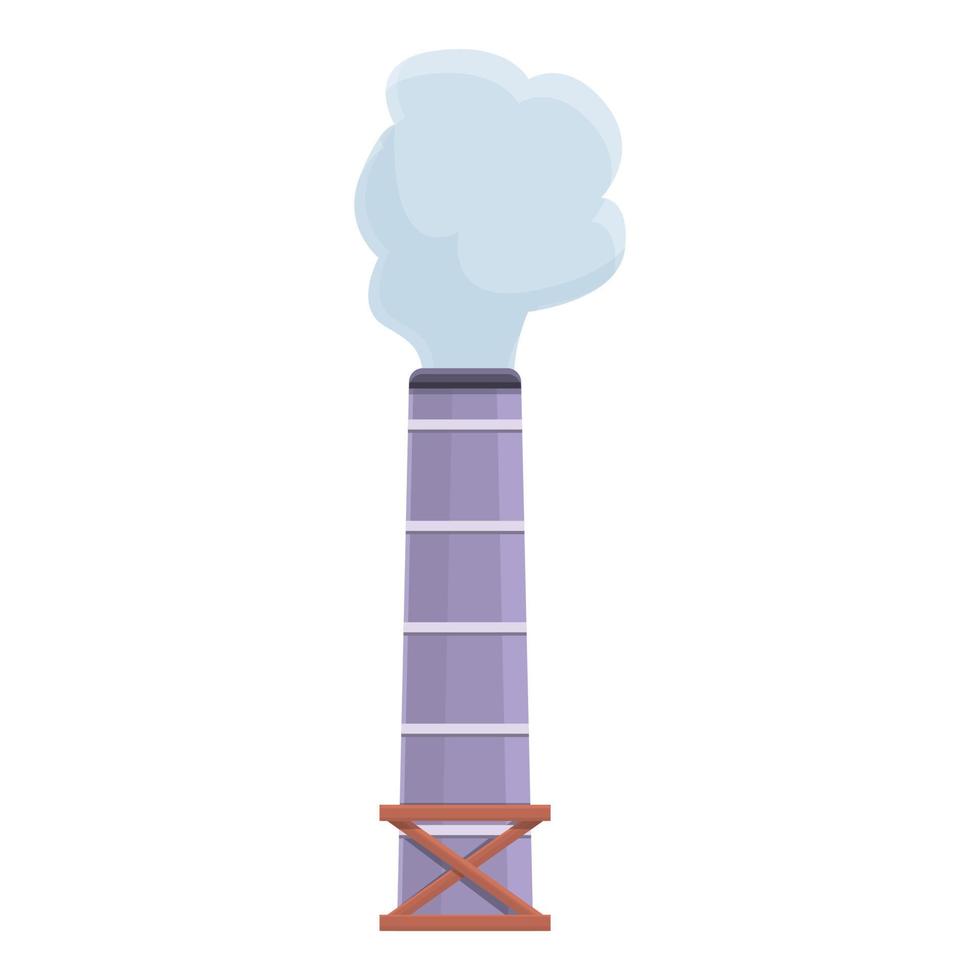 Coal chimney icon, cartoon style vector