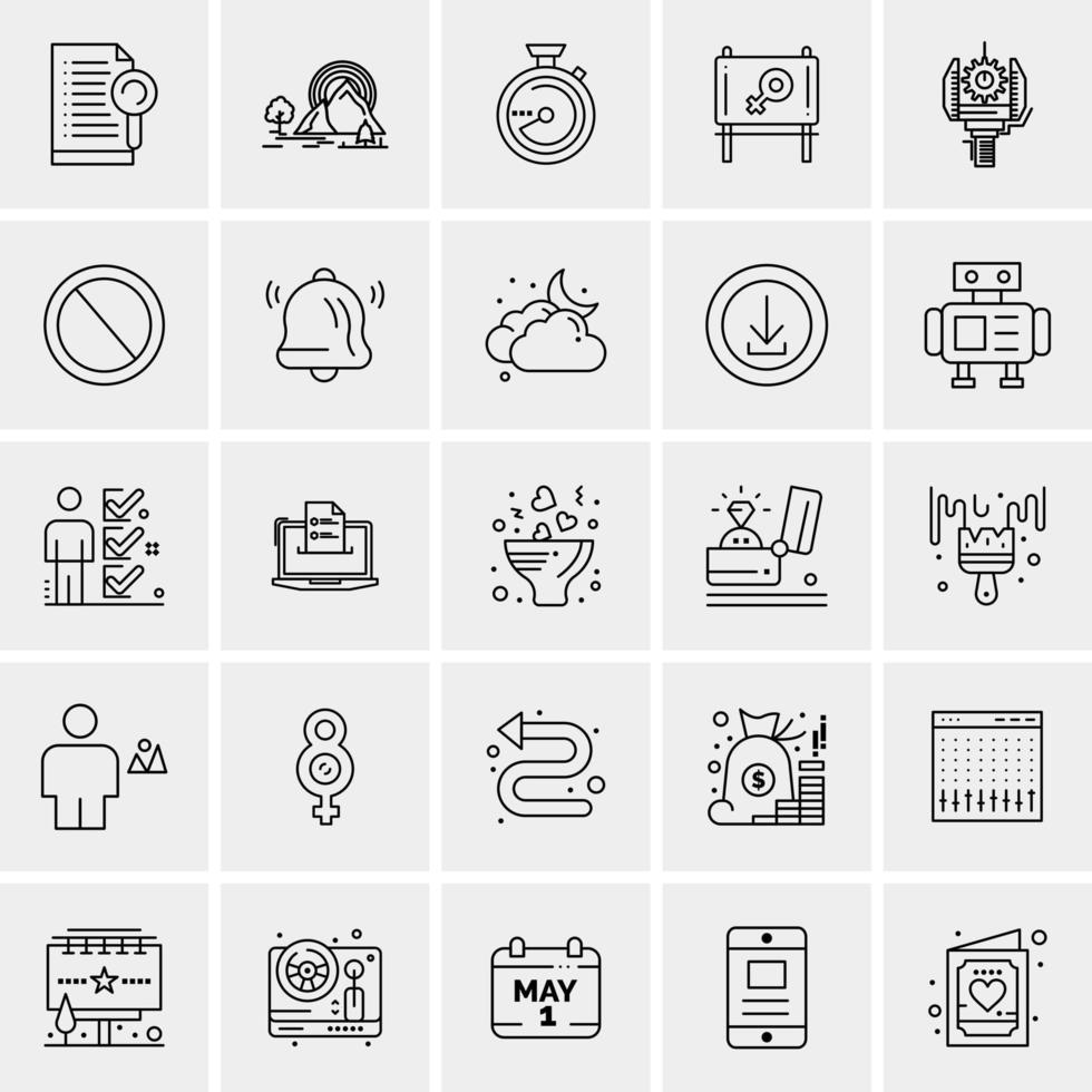 25 Universal Business Icons Vector Creative Icon Illustration to use in web and Mobile Related project