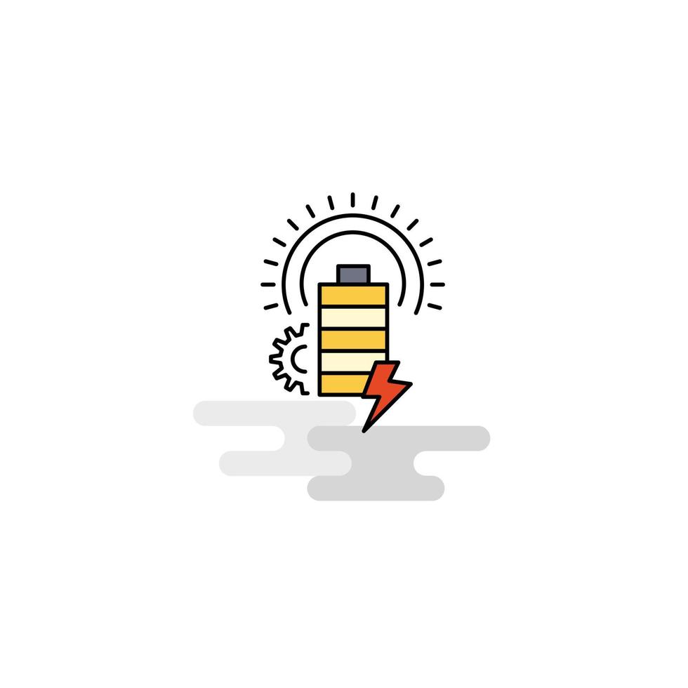 Flat Battery Icon Vector