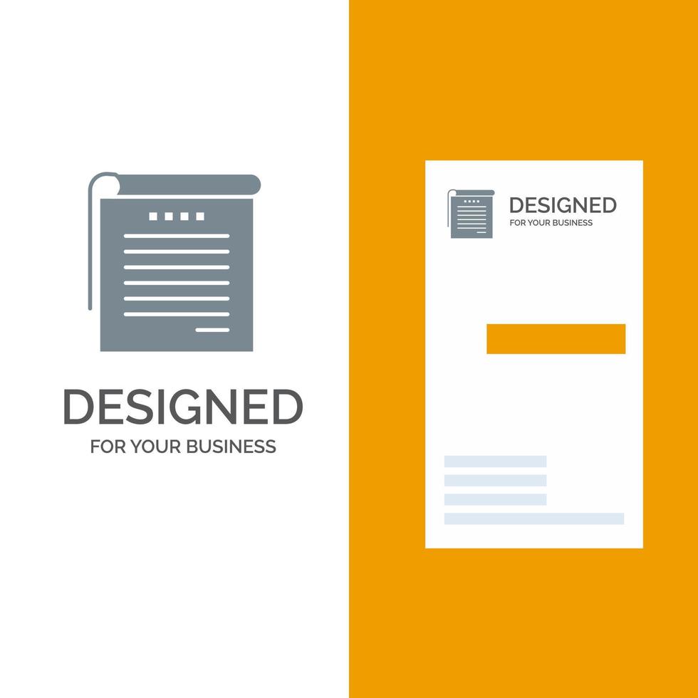 Student Notes Books Student Notes Grey Logo Design and Business Card Template vector