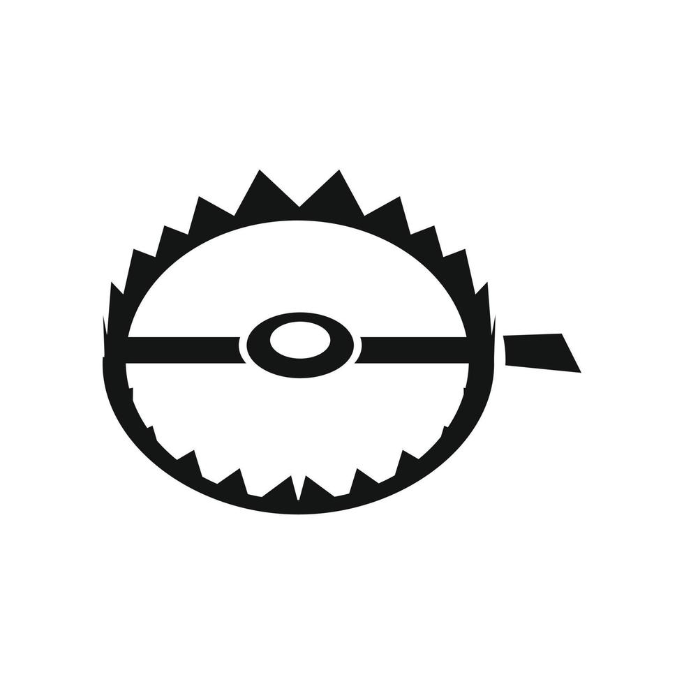 Sharp metal trap icon vector